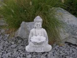 Gartendekoparadies Bouddhas-Figure de Bouddha avec grand bol