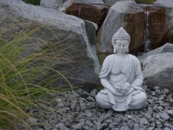 Gartendekoparadies Bouddhas-Figure de Bouddha avec un bol dans ses mains
