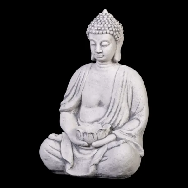 Gartendekoparadies Bouddhas-Figure de Bouddha avec un bol dans ses mains