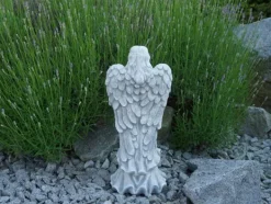 Gartendekoparadies Enfants & Anges-Figure d'ange avec un petit oiseau sur ses genoux