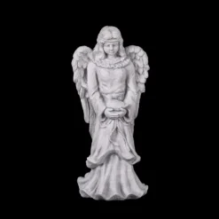 Gartendekoparadies Enfants & Anges-Figure d'ange avec un petit oiseau sur ses genoux