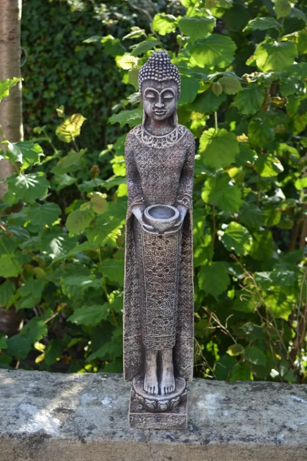 Gartendekoparadies Bouddhas-Figure étroite de Bouddha en coloration antique