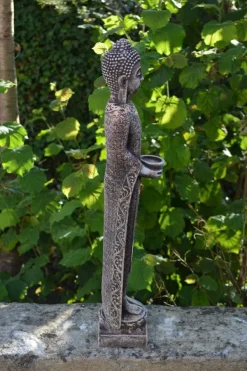 Gartendekoparadies Bouddhas-Figure étroite de Bouddha en coloration antique