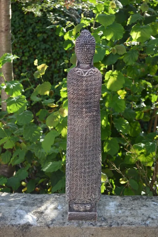 Gartendekoparadies Bouddhas-Figure étroite de Bouddha en coloration antique