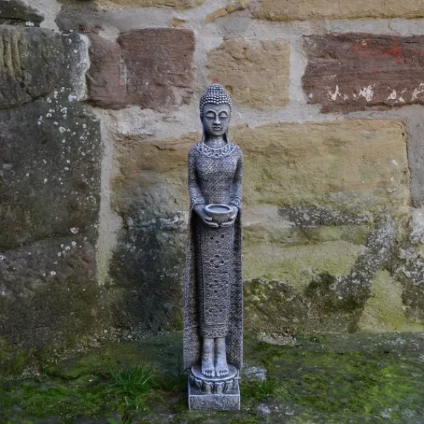 Gartendekoparadies Bouddhas-Figure étroite de Bouddha en coloration antique