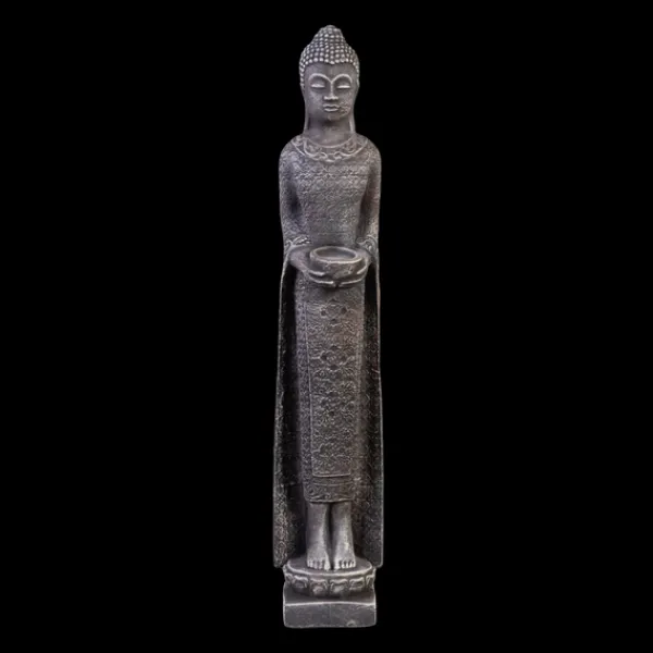 Gartendekoparadies Bouddhas-Figure étroite de Bouddha en coloration antique