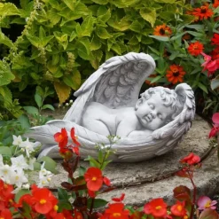 Gartendekoparadies Enfants & Anges-Figurine Ange - Bébé enveloppé d'ailes