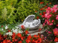 Gartendekoparadies Enfants & Anges-Figurine Ange - Bébé enveloppé d'ailes