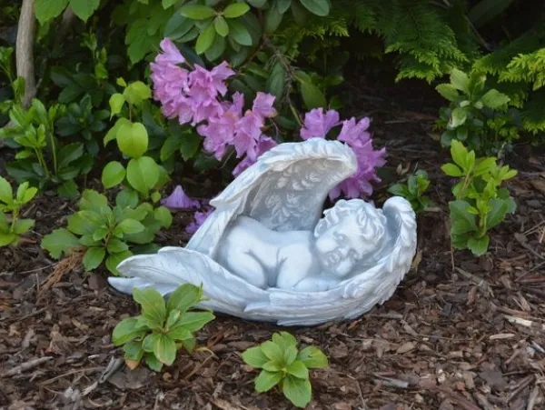 Gartendekoparadies Enfants & Anges-Figurine Ange - Bébé enveloppé d'ailes