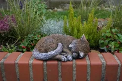 Gartendekoparadies Animaux-Figurine chat marron