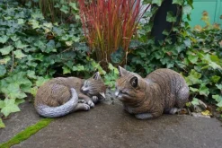 Gartendekoparadies Animaux-Figurine chat marron