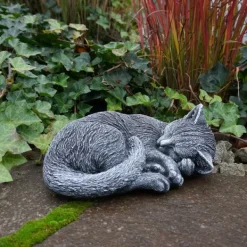 Gartendekoparadies Animaux-Figurine de chat ancienne