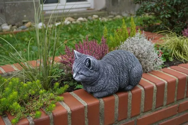 Gartendekoparadies Animaux-Figurine de chat ancienne