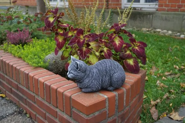 Gartendekoparadies Animaux-Figurine de chat ancienne