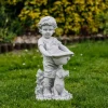 Gartendekoparadies Enfants & Anges-Figurine de garçon avec un chapeau qui peut être planté