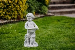 Gartendekoparadies Enfants & Anges-Figurine de garçon avec un chapeau qui peut être planté