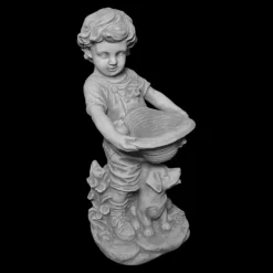 Gartendekoparadies Enfants & Anges-Figurine de garçon avec un chapeau qui peut être planté
