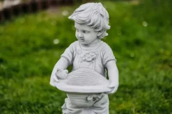 Gartendekoparadies Enfants & Anges-Figurine de garçon avec un chapeau qui peut être planté