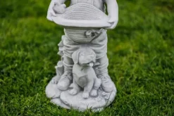Gartendekoparadies Enfants & Anges-Figurine de garçon avec un chapeau qui peut être planté