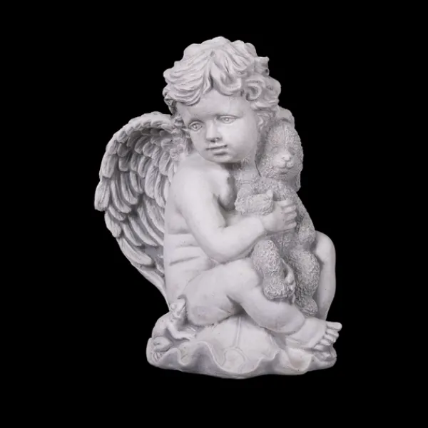 Gartendekoparadies Enfants & Anges-Figurine d'ange avec peluche