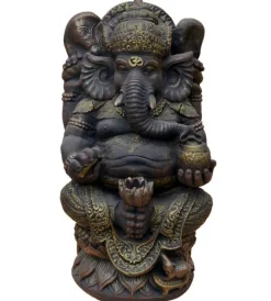Gartendekoparadies Figures & Statues|Bouddhas-Figurine en pierre du divin Ganesha