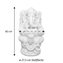 Gartendekoparadies Figures & Statues|Bouddhas-Figurine en pierre du divin Ganesha