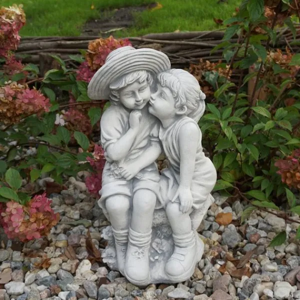 Gartendekoparadies Enfants & Anges-Figurine garçon et fille