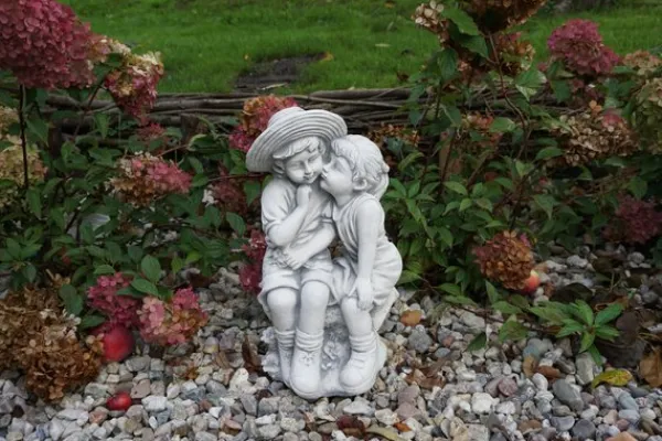 Gartendekoparadies Enfants & Anges-Figurine garçon et fille