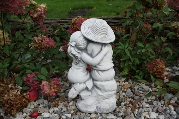 Gartendekoparadies Enfants & Anges-Figurine garçon et fille