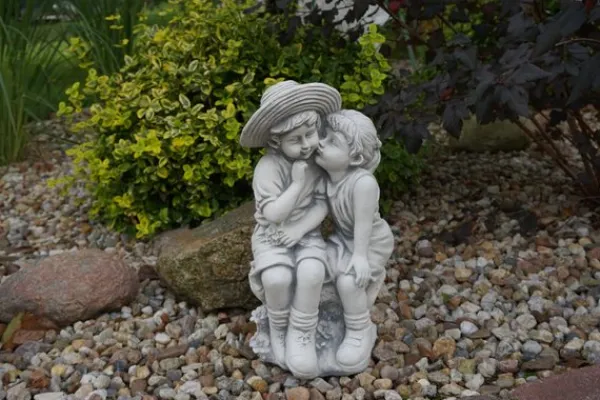 Gartendekoparadies Enfants & Anges-Figurine garçon et fille