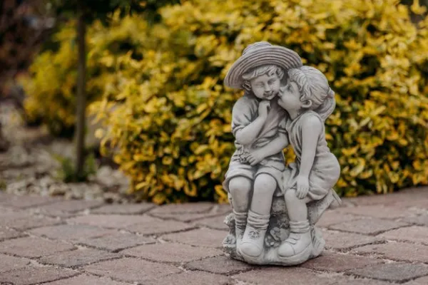 Gartendekoparadies Enfants & Anges-Figurine garçon et fille