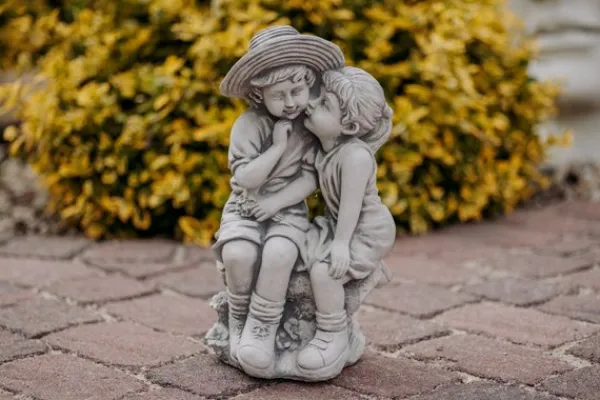Gartendekoparadies Enfants & Anges-Figurine garçon et fille