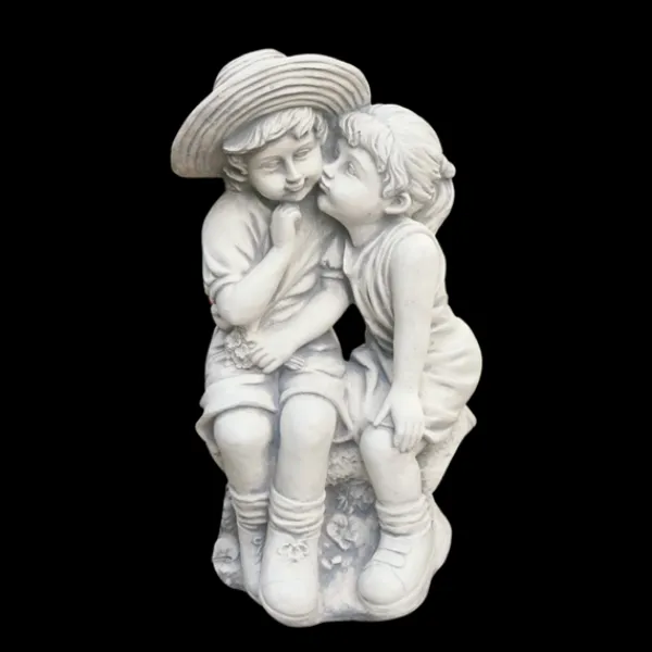 Gartendekoparadies Enfants & Anges-Figurine garçon et fille