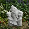 Gartendekoparadies Bouddhas-Figurine japonaise pour enfants avec poisson koi