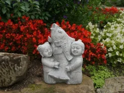 Gartendekoparadies Bouddhas-Figurine japonaise pour enfants avec poisson koi