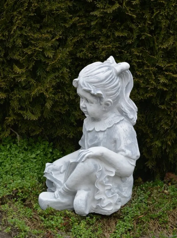Gartendekoparadies Enfants & Anges-Fille avec livre préféré