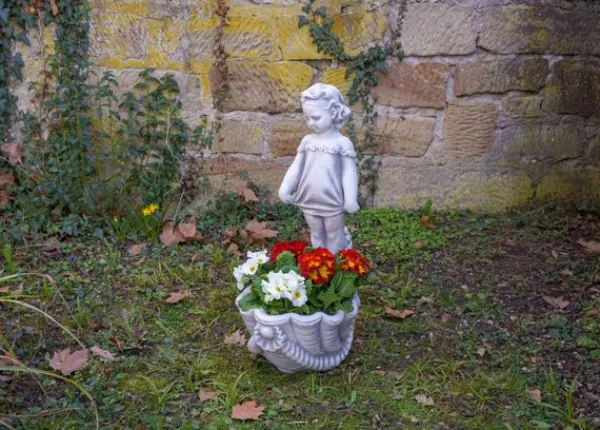 Gartendekoparadies Belle|Figures & Statues-Fille avec une jardinière
