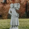 Gartendekoparadies Figures & Statues|Jardinières-Fille comme pilier de fleur