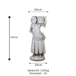 Gartendekoparadies Figures & Statues|Jardinières-Fille comme pilier de fleur