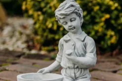 Gartendekoparadies Enfants & Anges|Jardinières-Garçon avec bol à plantes