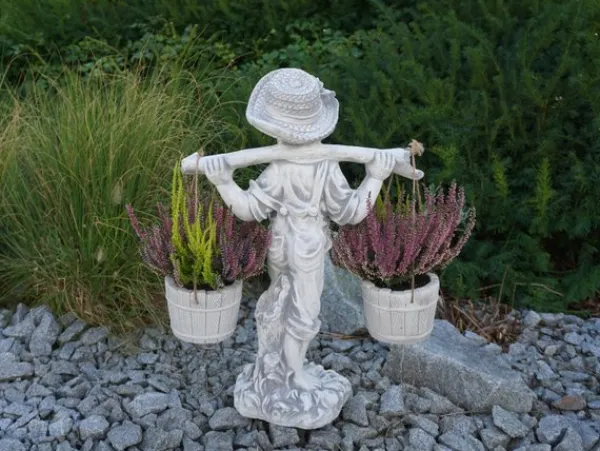 Gartendekoparadies Enfants & Anges-Garçon avec panier suspendu