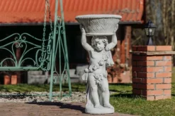 Gartendekoparadies Figures & Statues|Jardinières-Garçon avec un grand bol de plantes