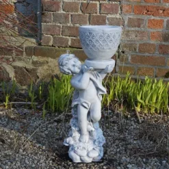 Gartendekoparadies Belle|Jardinières-Garçon avec un pot de fleurs