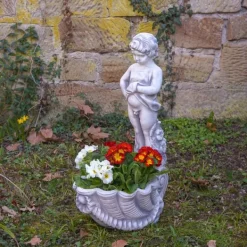 Gartendekoparadies Belle|Figures & Statues-Garçon avec une jardinière