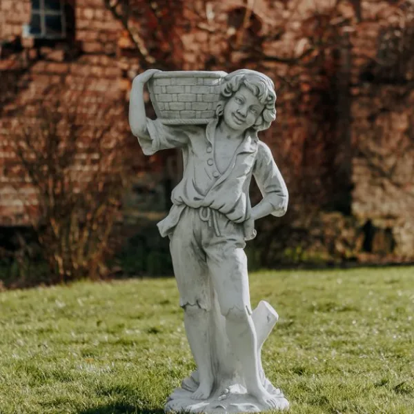 Gartendekoparadies Figures & Statues|Jardinières-Garçon comme pilier de fleur