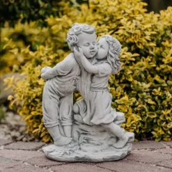Gartendekoparadies Enfants & Anges-Garçon et fille - intimement familiers
