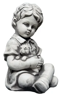 Gartendekoparadies Enfants & Anges-Garçon et fille avec des animaux