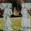 Gartendekoparadies Figures & Statues|Jardinières-Garçon et fille comme piliers de plantation
