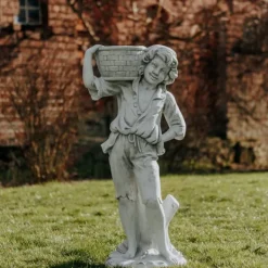 Gartendekoparadies Figures & Statues|Jardinières-Garçon et fille comme piliers de plantation