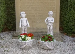 Gartendekoparadies Belle|Figures & Statues-Garçon et fille comme planteurs